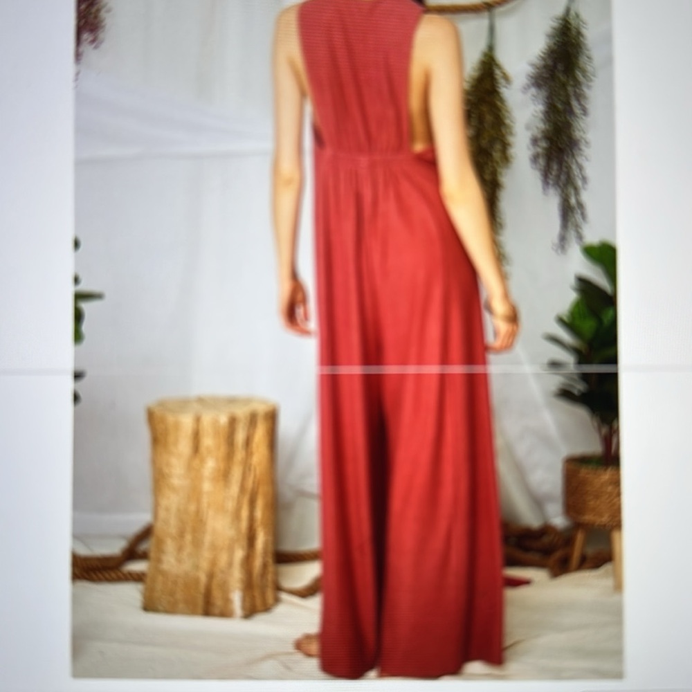 ❣️5|$25❣️last 2 Ces Femme Button Front Jumpsuit soft, comfy and beautiful ❤️ - Picture 4 of 5